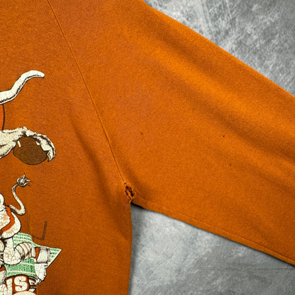 70s Orange Texas Longhorns Crewneck Sweatshirt 4379