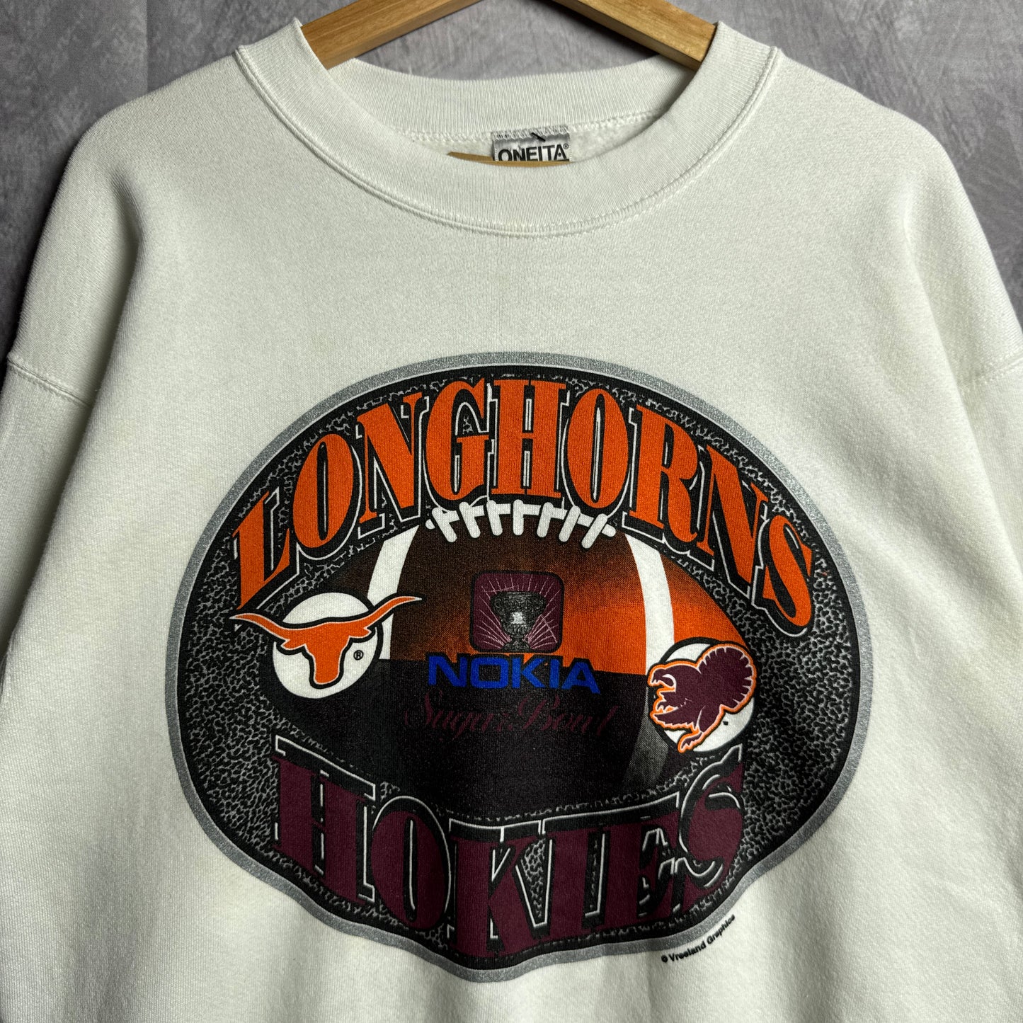 1995 White Texas Longhorns Nikia Sugar Bowl Crewneck Sweatshirt 4446