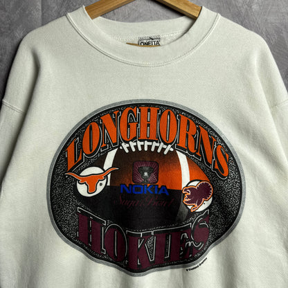 1995 White Texas Longhorns Nikia Sugar Bowl Crewneck Sweatshirt 4446