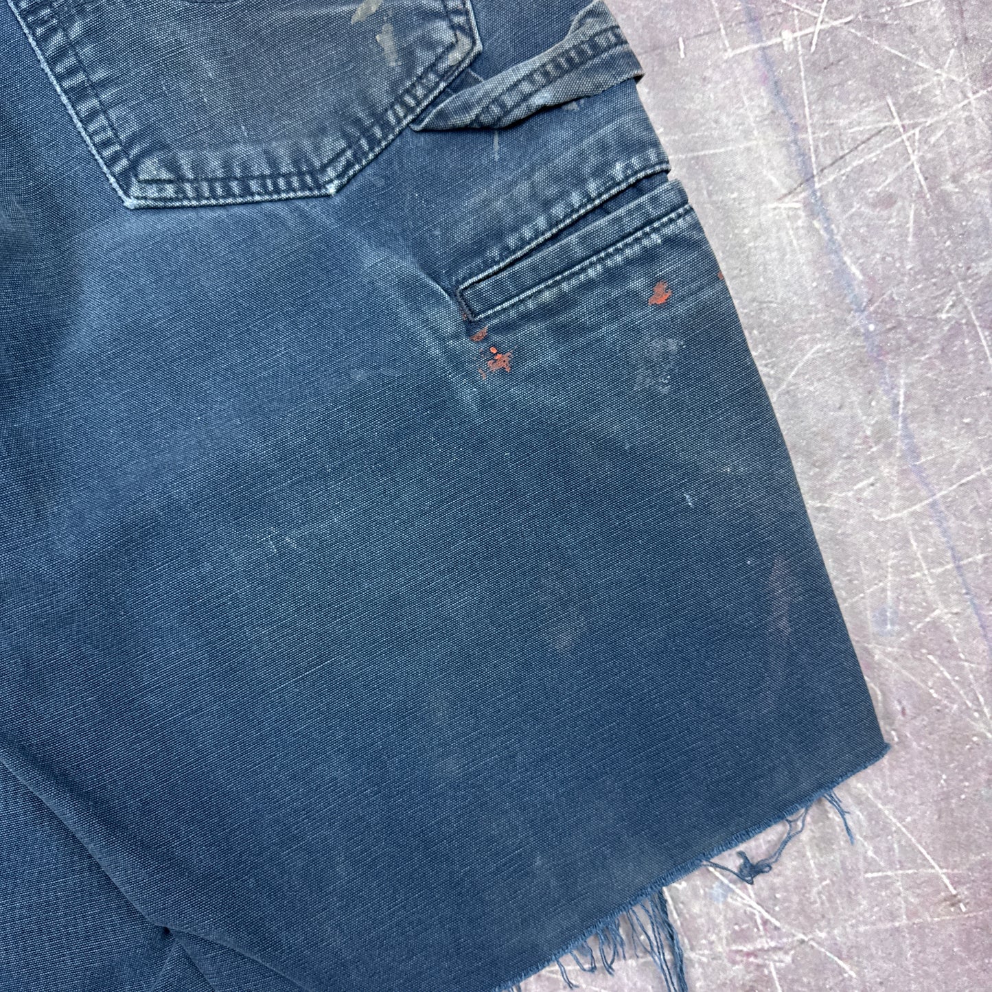 90s Navy Blue Carhartt Baggy Carpenter Work Shorts 30x10 BA83