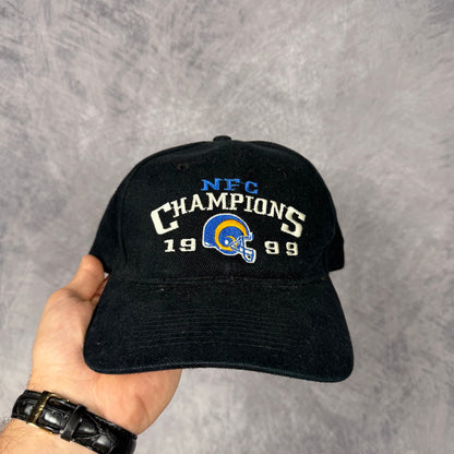 1999 Black St. Louis Rams NFC Champions Hat 6881