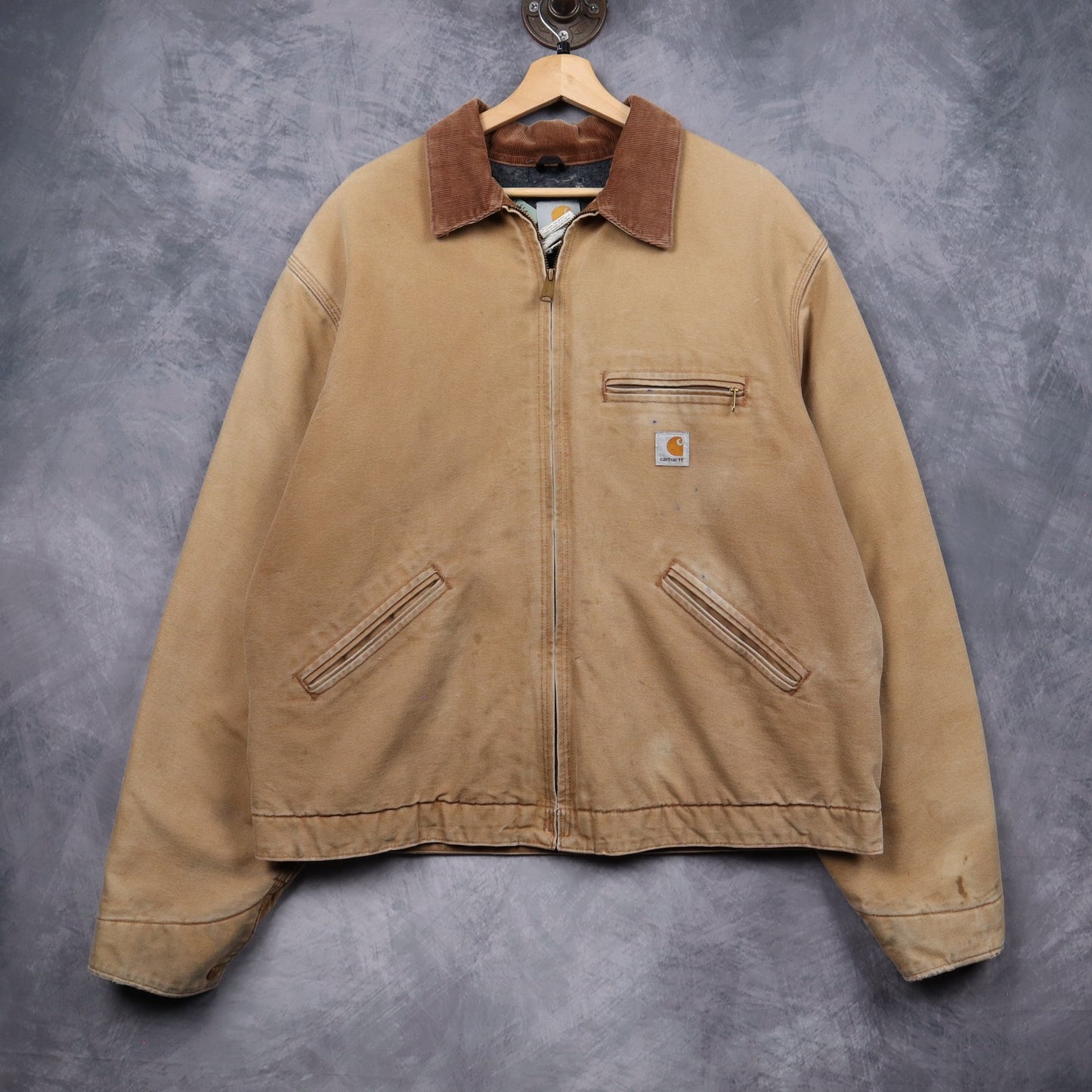 90s Tan Brown Carhartt Detroit Jacket 4807
