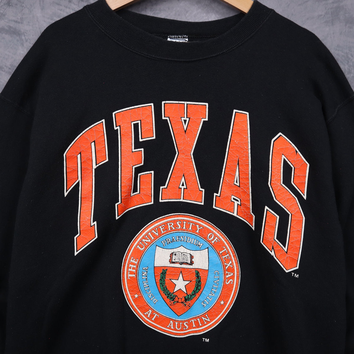 90s Black University of Texas Crewneck Sweatshirt 5722