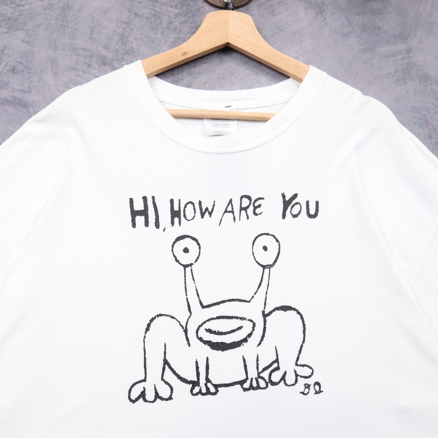 00s White Daniel Johnston Hi How Are You Shirt 4981