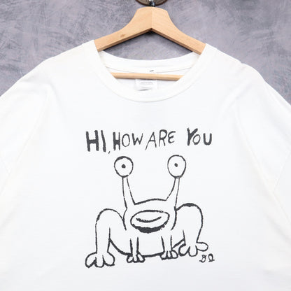 00s White Daniel Johnston Hi How Are You Shirt 4981