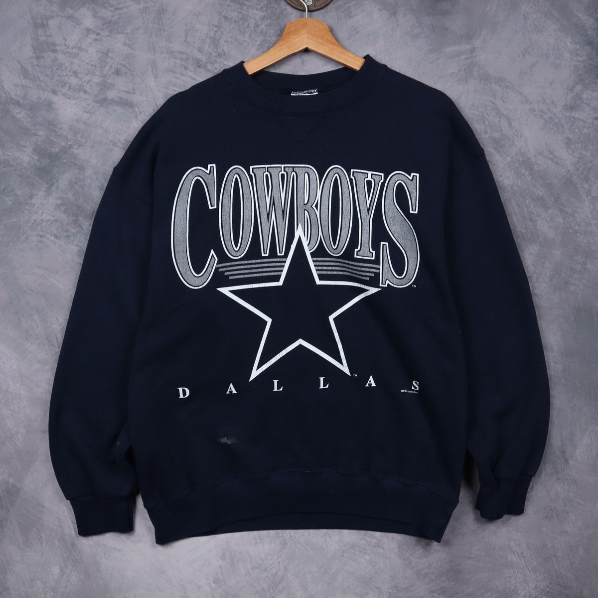 1993 Navy Blue Dallas Cowboys Crewneck Sweatshirt 6604
