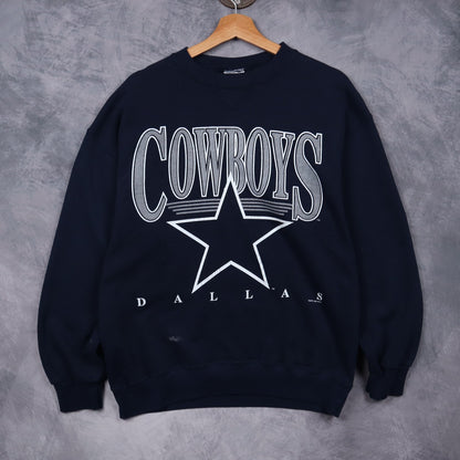 1993 Navy Blue Dallas Cowboys Crewneck Sweatshirt 6604