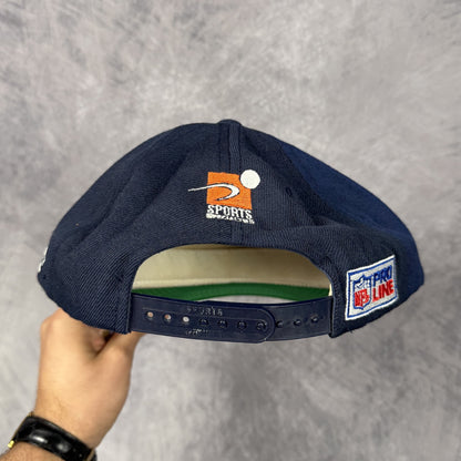 90s Navy Blue Denver Broncos Sports Specialties Grid Hat 6837