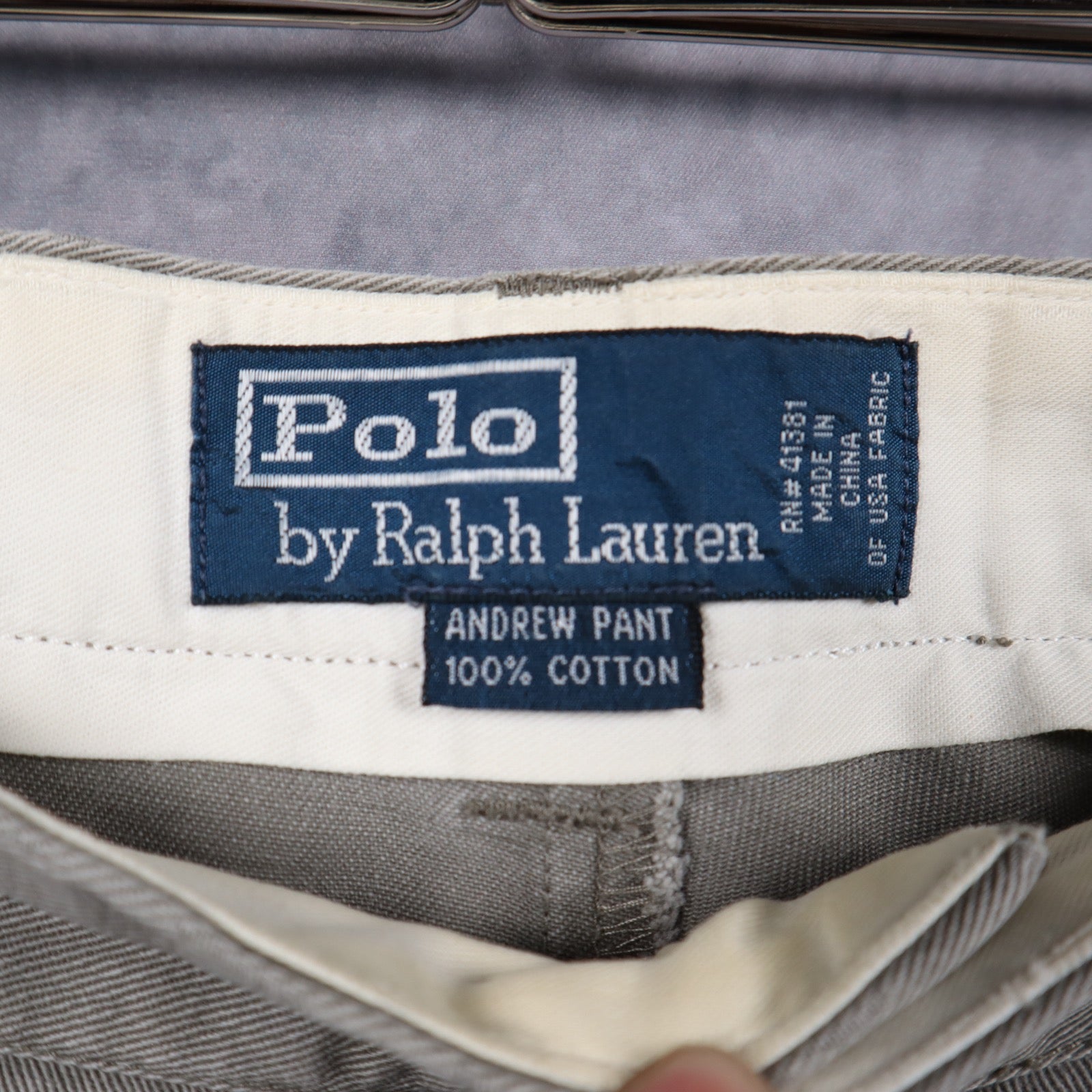 90s Grey Polo Ralph Lauren Andrew Pant Pleated Chinos 5188