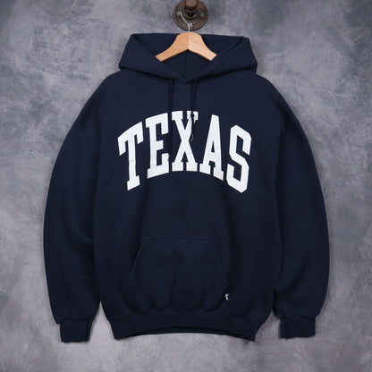 90s Navy Blue Texas Hoodie 5660