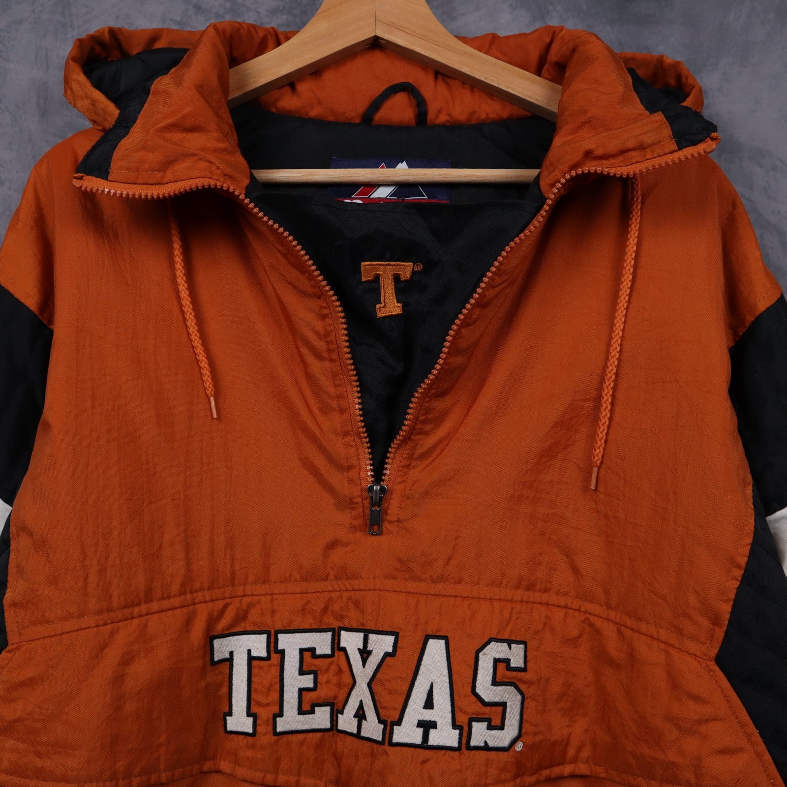 90s Orange Texas Longhorns Hooded Puffer Jacket 5929