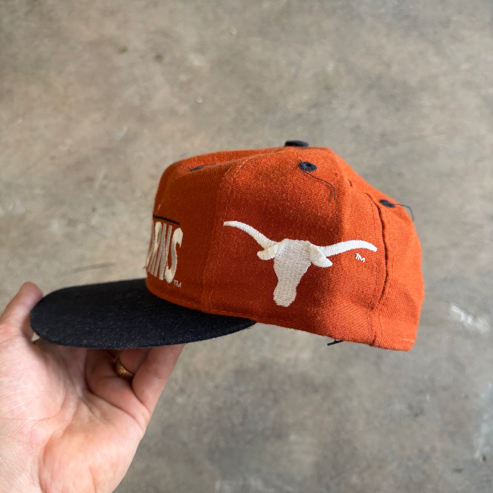 90s Burnt Orange Texas Longhorns Snapback Hat 5800