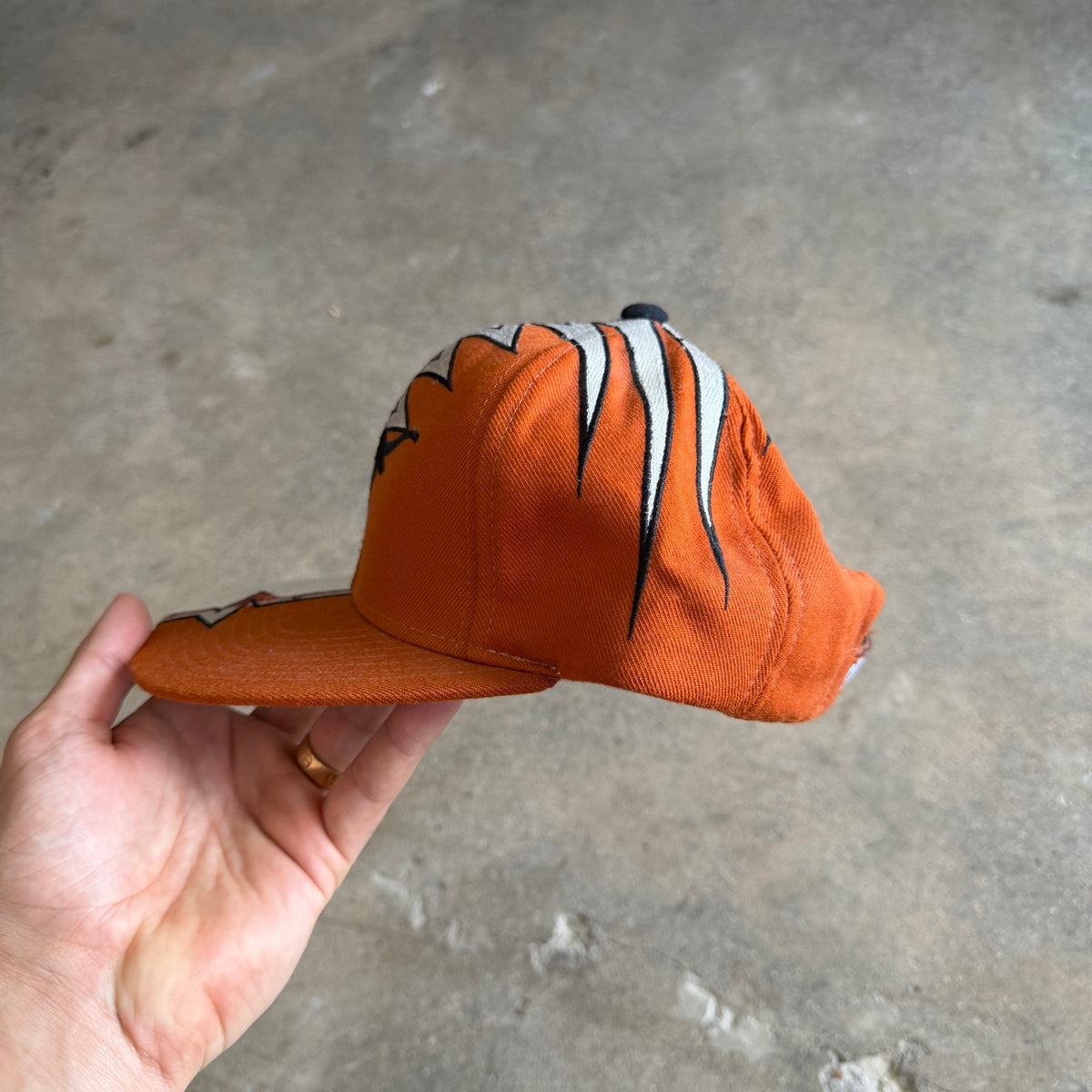 90s Orange and White Texas Longhorns Starter Shockwave Snapback Hat 5777