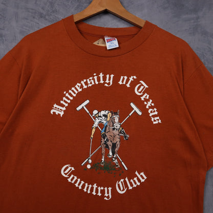 90s Burnt Orange University of Texas Country Club Shirt 5852