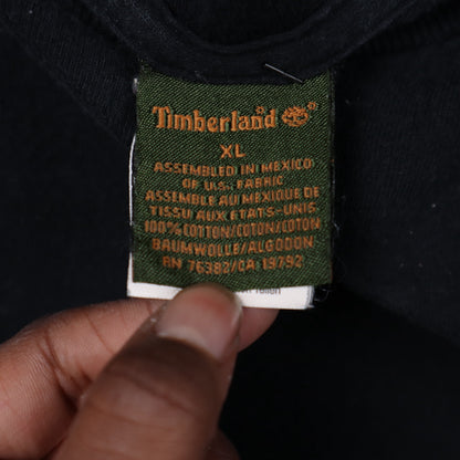 Y2K Black Timberland Logo Long Sleeve Shirt 5433