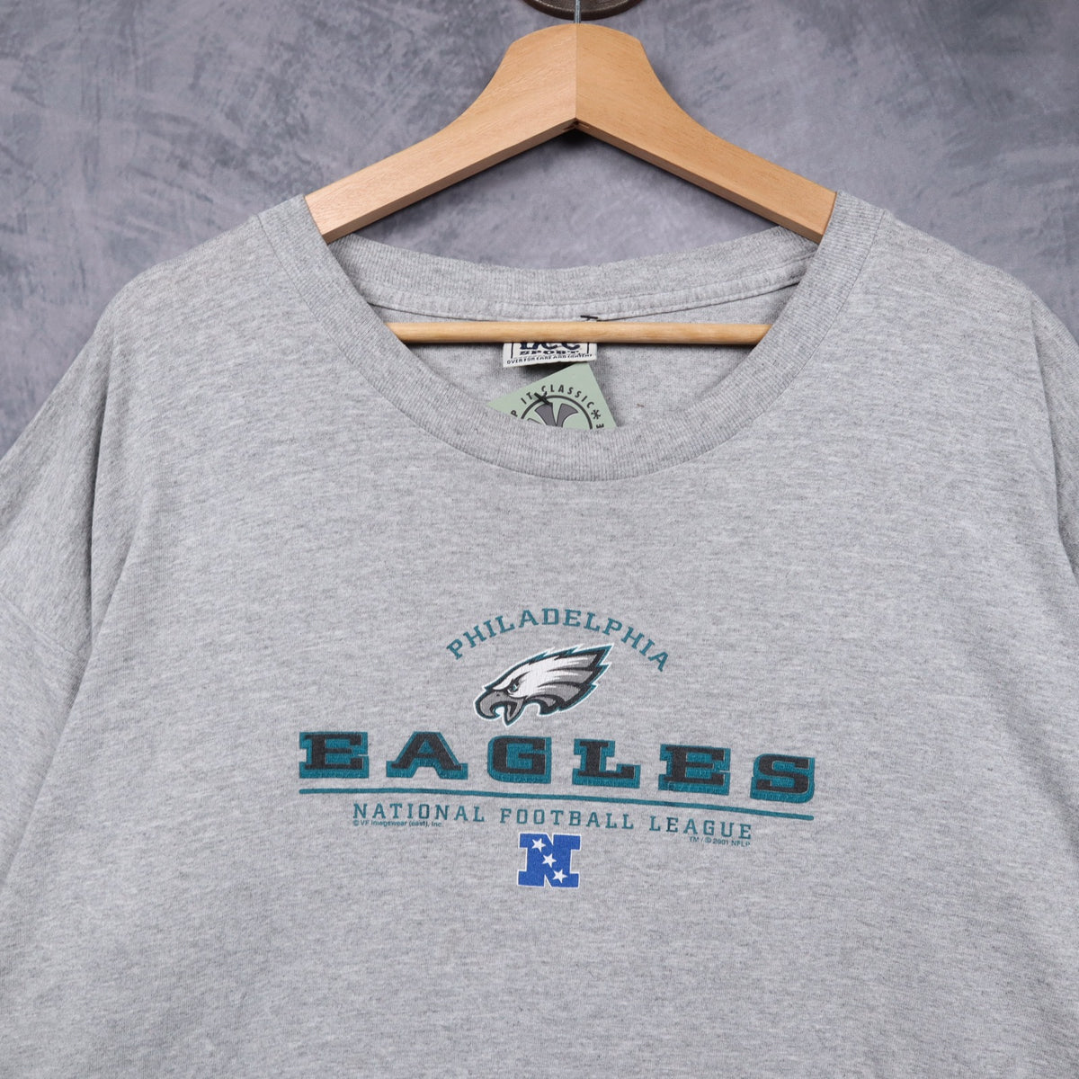 2001 Grey Philadelphia Eagles Long Sleeve Shirt 6730