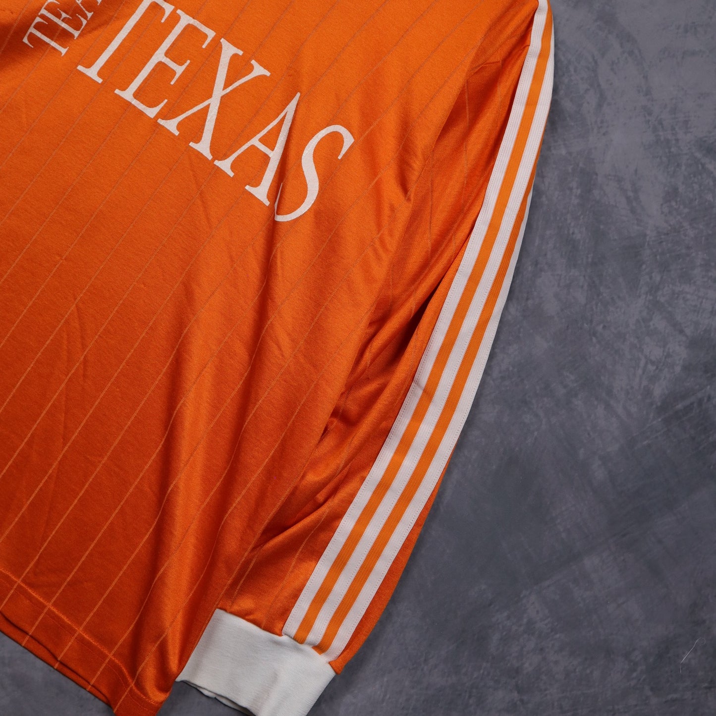 80s Orange Adidas Team Texas Long Sleeve Soccer Jersey 5888