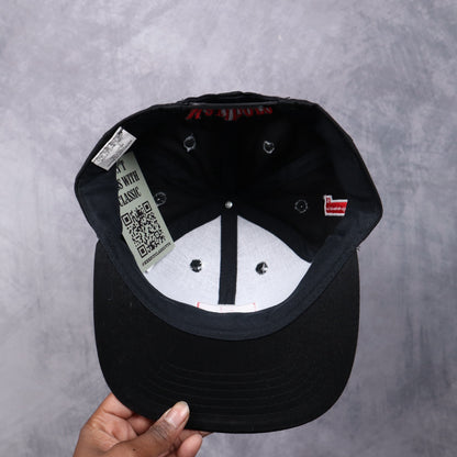 90s Black Marlboro Team Penske Racing Snapback Hat 7342