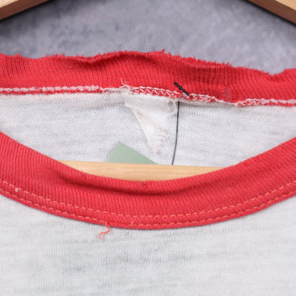 70s White Sunbury YMCA Spring Run Ringer Shirt 5570
