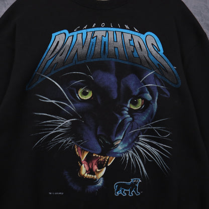 1993 Black Carolina Panthers Crewneck Sweatshirt 6533