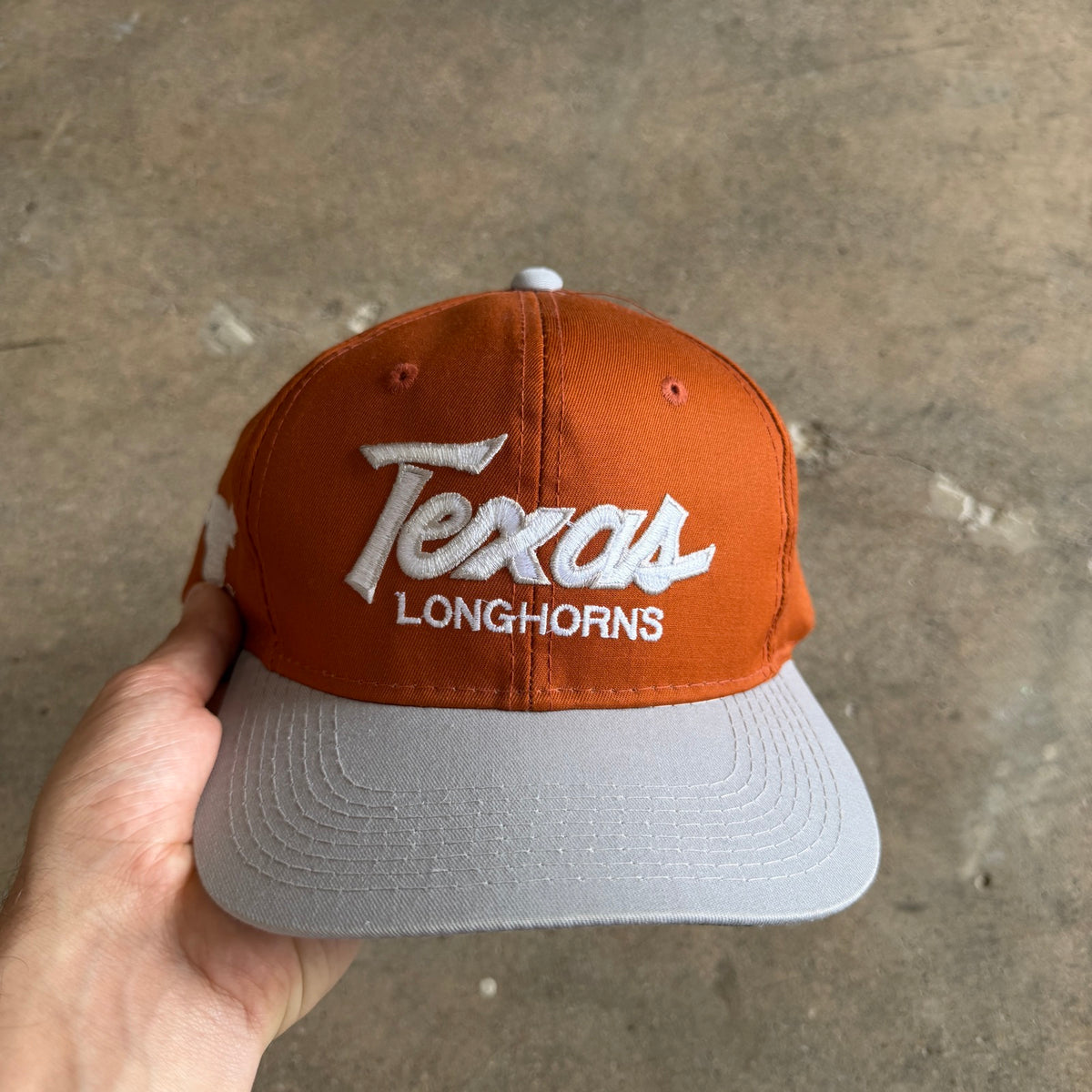 90s Burnt Orange Texas Longhorns Sports Specialties Snapback Hat 5789