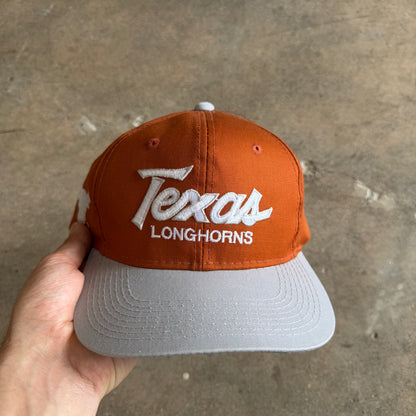 90s Burnt Orange Texas Longhorns Sports Specialties Snapback Hat 5789