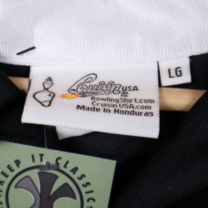 90s Black Grace and Frankie Jerry Bowling Shirt 5470