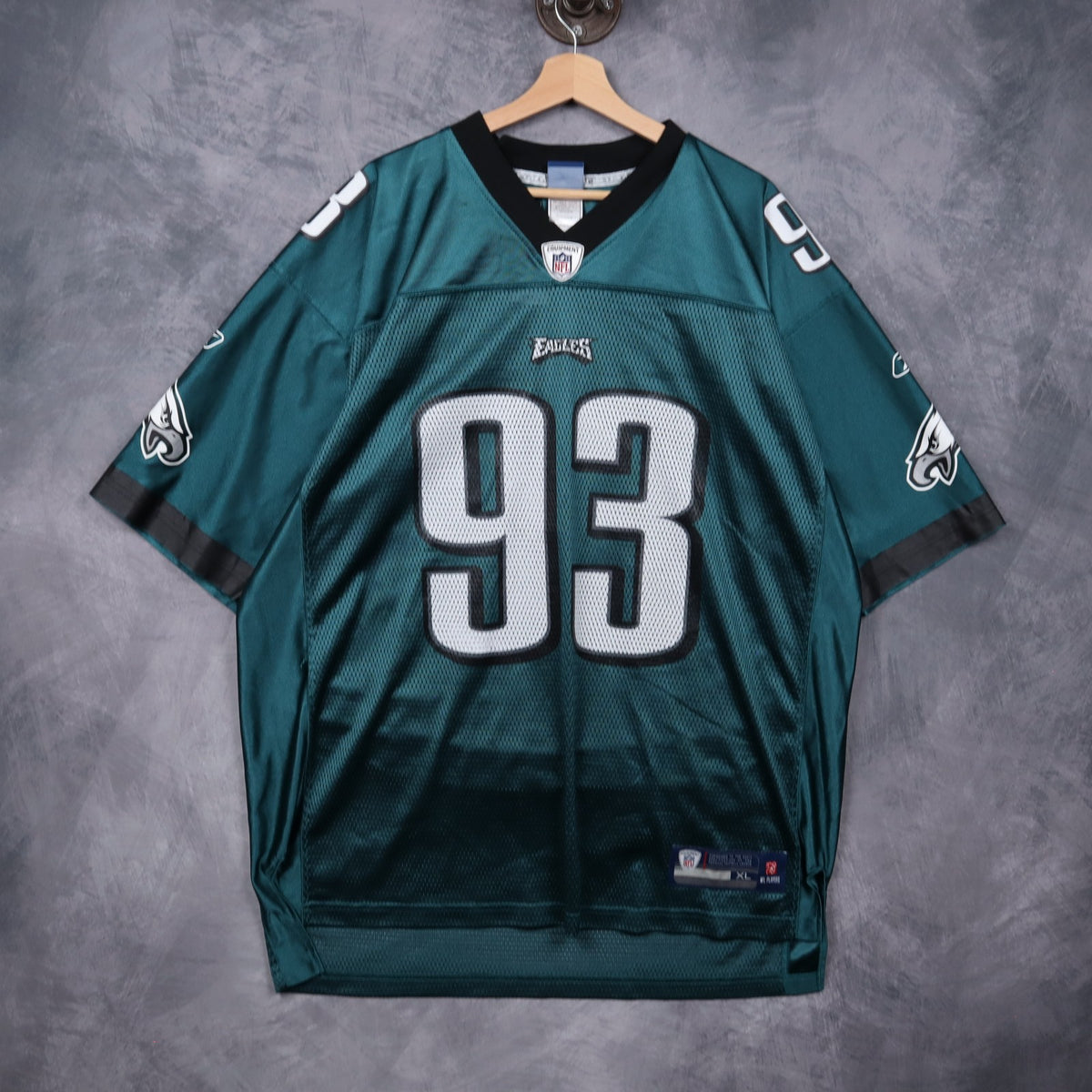 Early 00s Green Philadelphia Eagles Babin #93 Reebok Jersey 6666