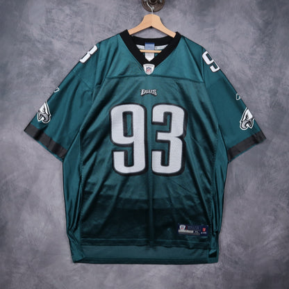 Early 00s Green Philadelphia Eagles Babin #93 Reebok Jersey 6666