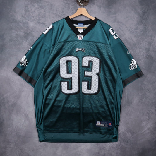 Early 00s Green Philadelphia Eagles Babin #93 Reebok Jersey 6666