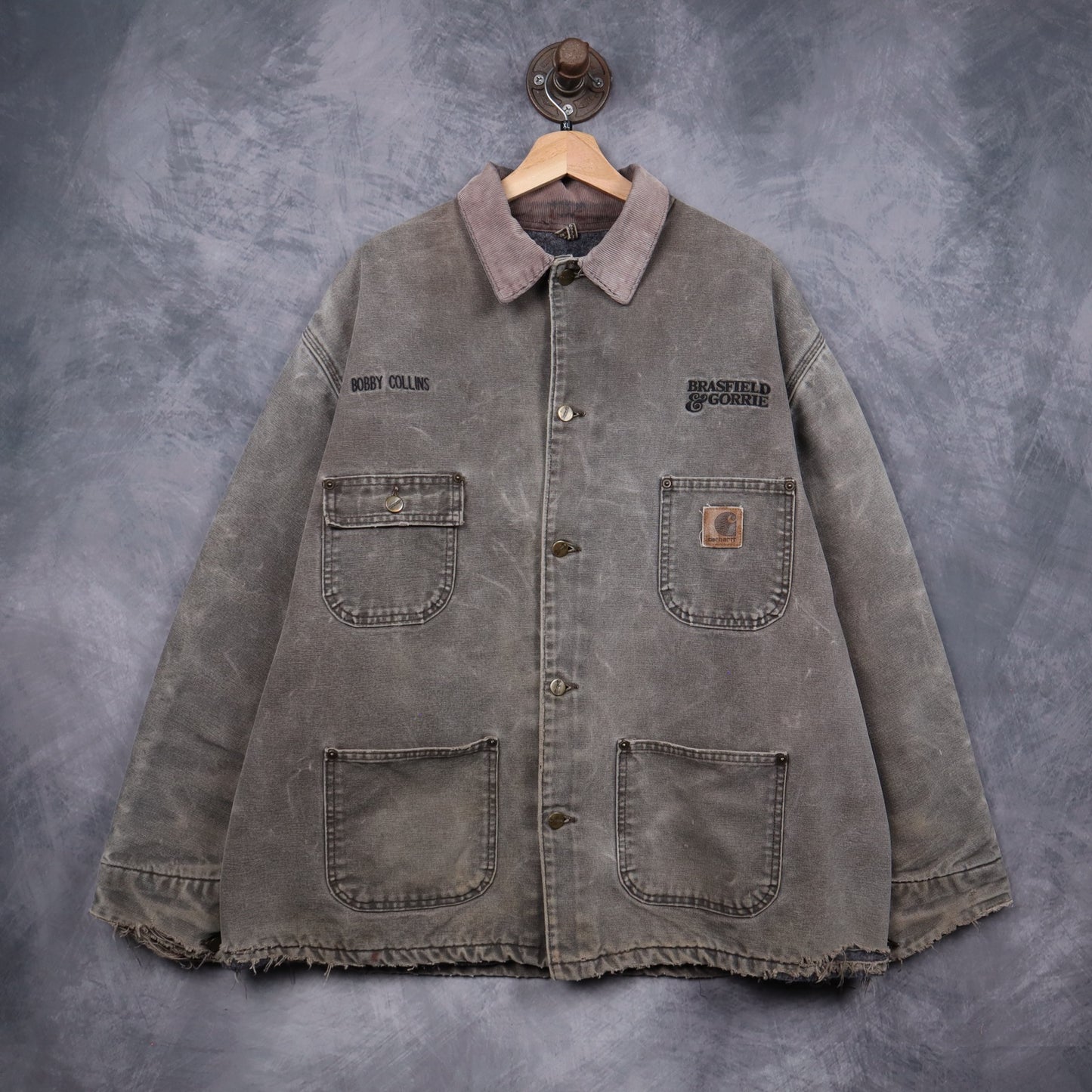 90s Faded Brown Carhartt Chore Jacket 4806