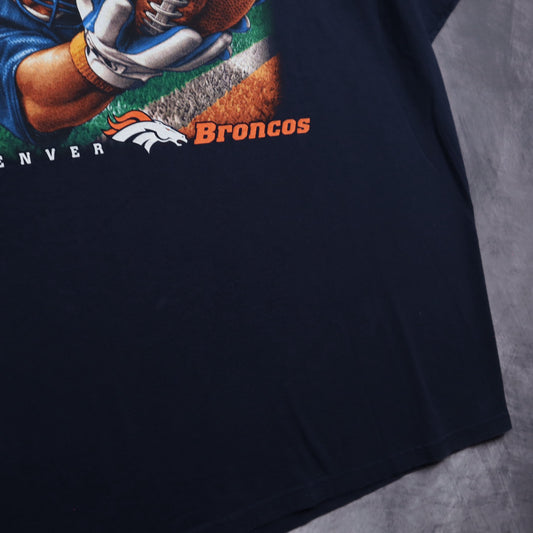 00s Navy Blue Denver Broncos Shirt 6545