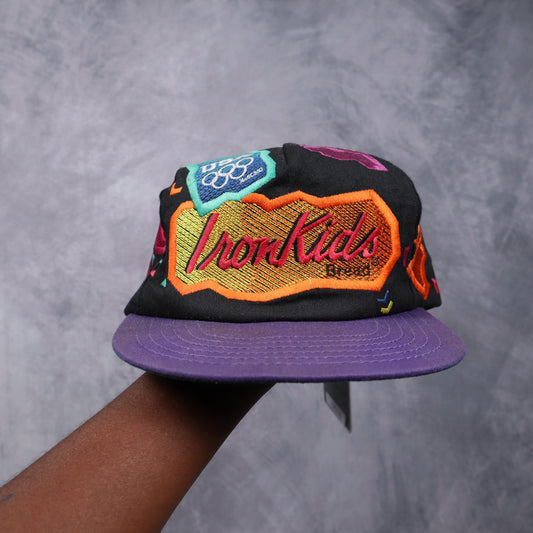 1996 Black Iron Kids Bread USA Olympics Snapback Hat 5616