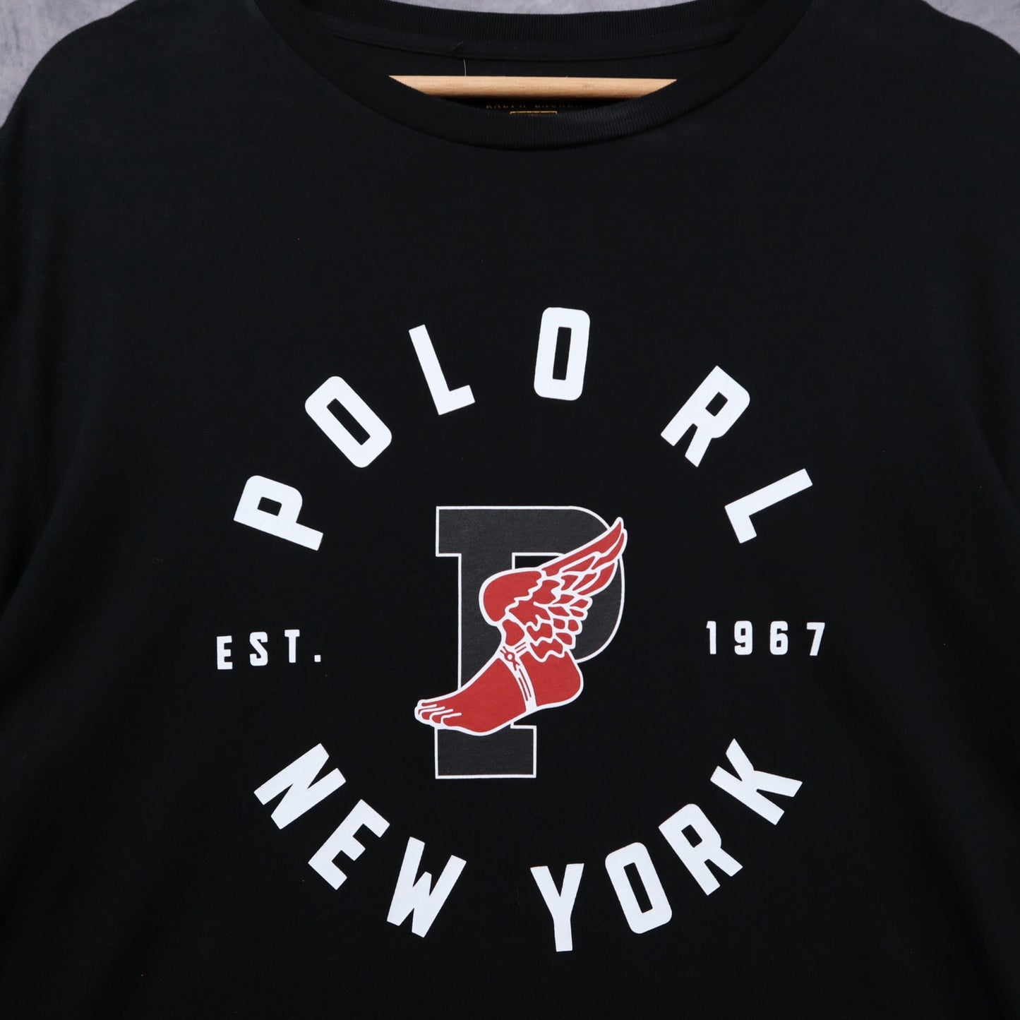 00s Black Polo Ralph Lauren P-Wing New York Long Sleeve Shirt 5549