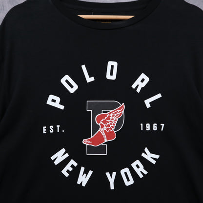 00s Black Polo Ralph Lauren P-Wing New York Long Sleeve Shirt 5549