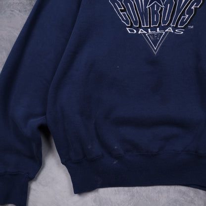 90s Navy Blue Dallas Cowboys Crewneck Sweatshirt 6617