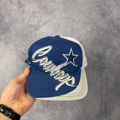 90s Blue and White Dallas Cowboys Snapback Hat 6853