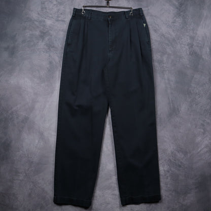 90s Faded Navy Blue Jos. A. Bank Pleated Chino Pants 5278