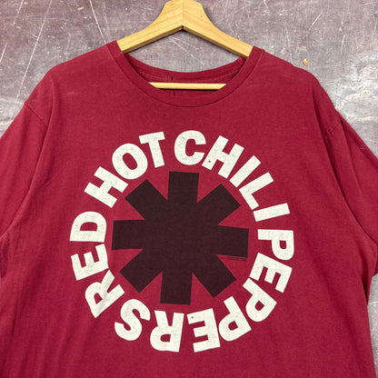 Early 00s Maroon Red Hot Chili Peppers Graphic Shirt L 2929