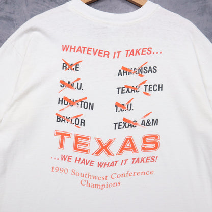1991 White Cotton Bowl Texas Vs Miami Shirt 5810