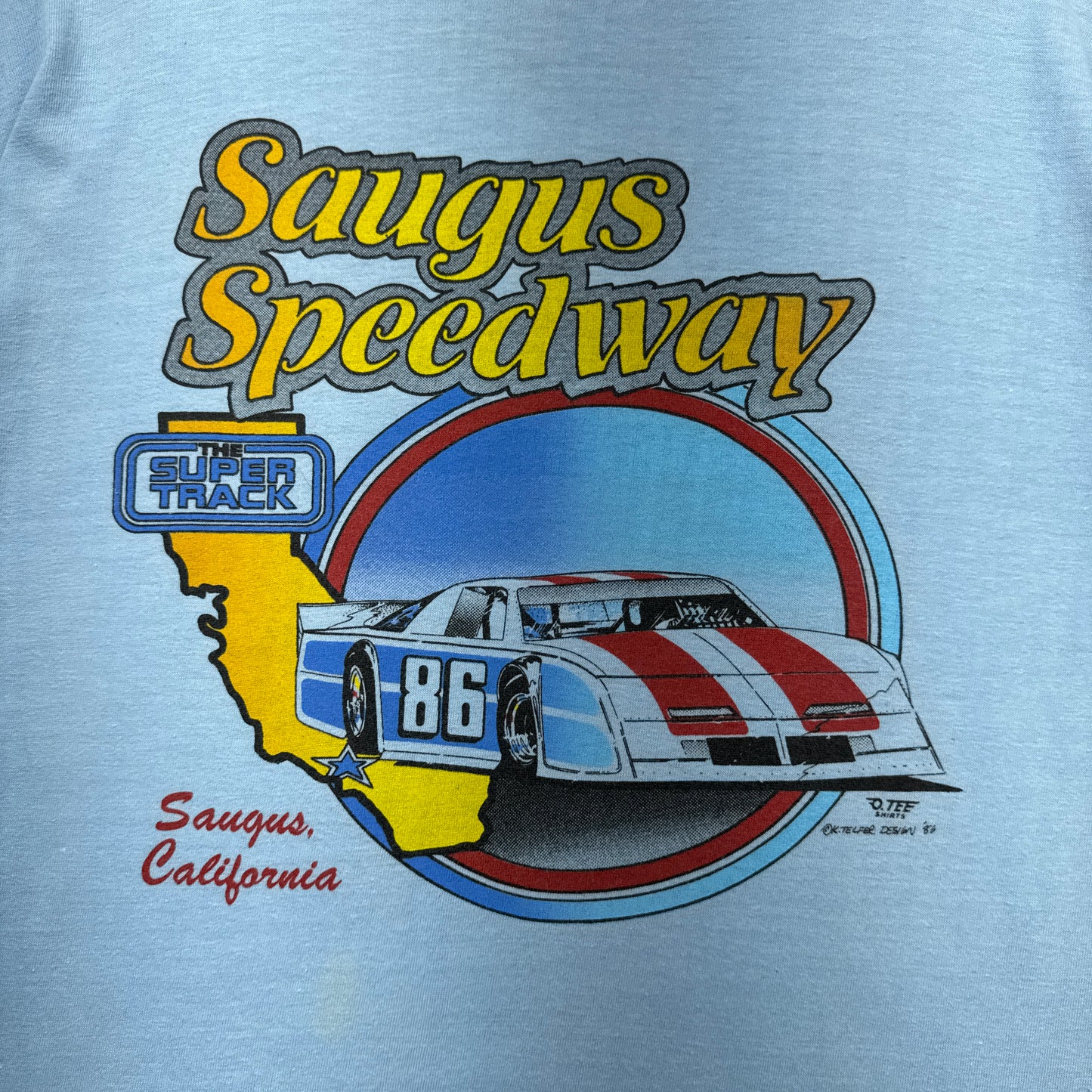 90s Blue Saugus Speedway Shirt 3971