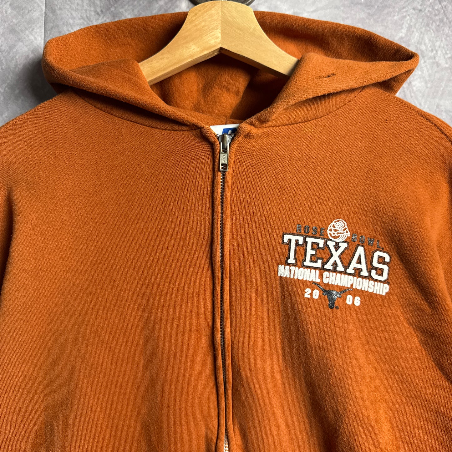 2006 Orange Texas Longhorns Rose Bowl Zip Up Hoodie 4418