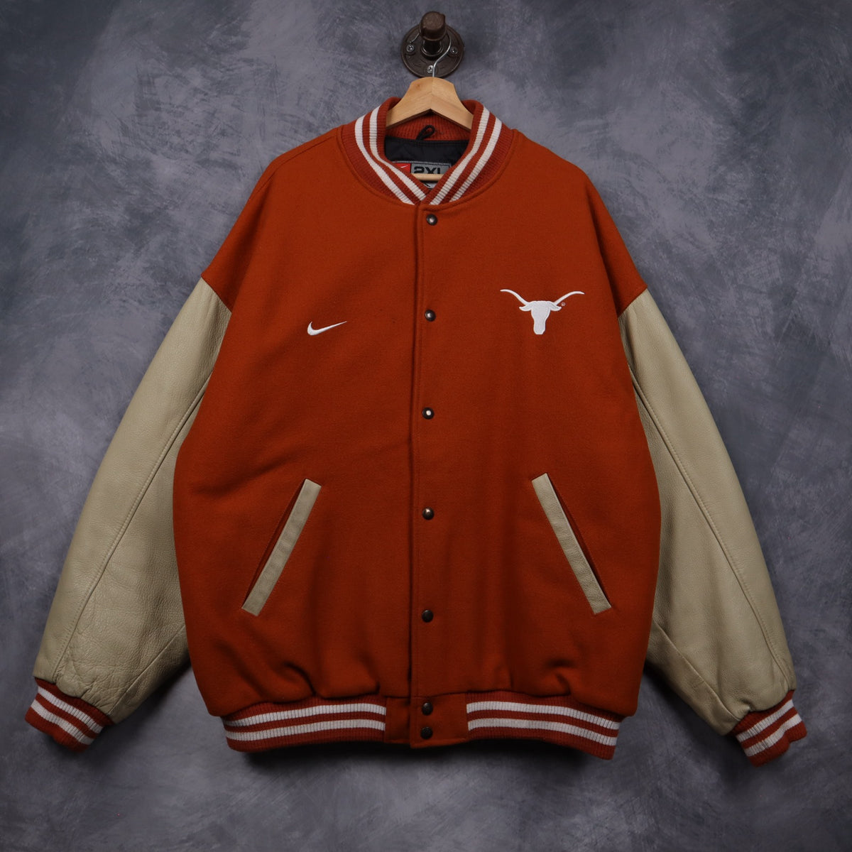 00s Burnt Orange Nike Texas Longhorns Varsity Jacket 5935