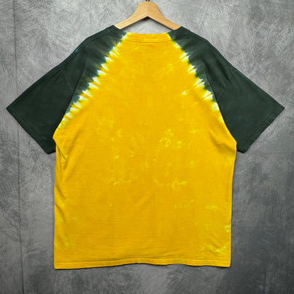 00s Yellow and Black Pittsburgh Steelers Tie Dye Shirt 4254