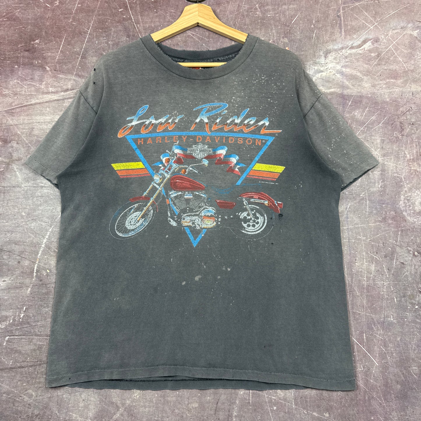 90s Faded Black Harley Davidson Shirt 3214