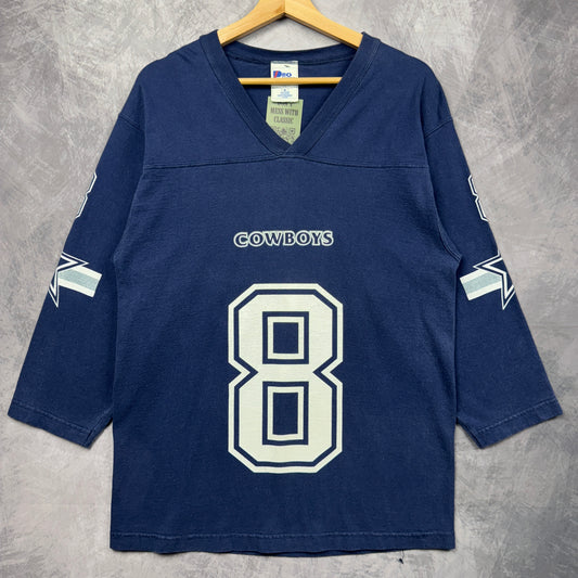 1997 Blue Dallas Cowboys Troy Aikman Jersey Shirt 4147