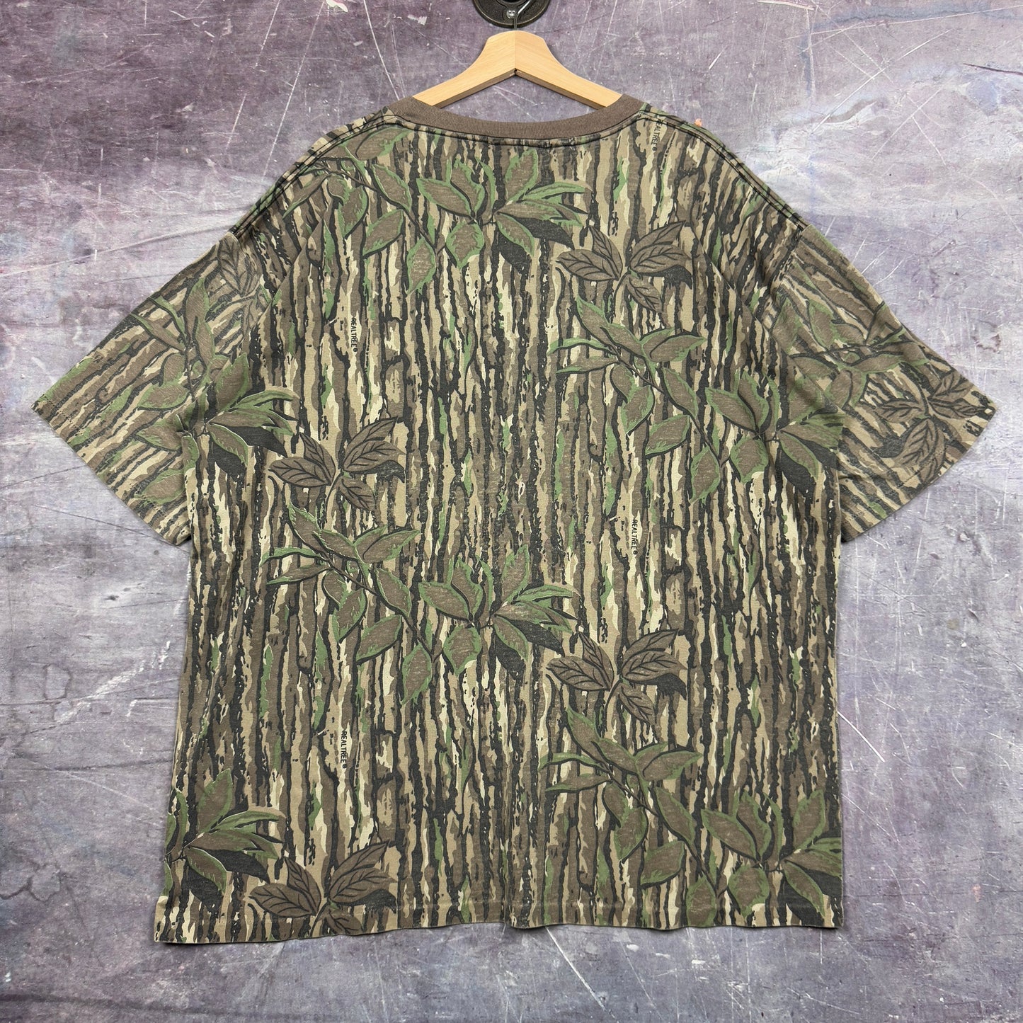 80s Red Head RealTree Camo Blank Essential Pocket Shirt XXL 1001