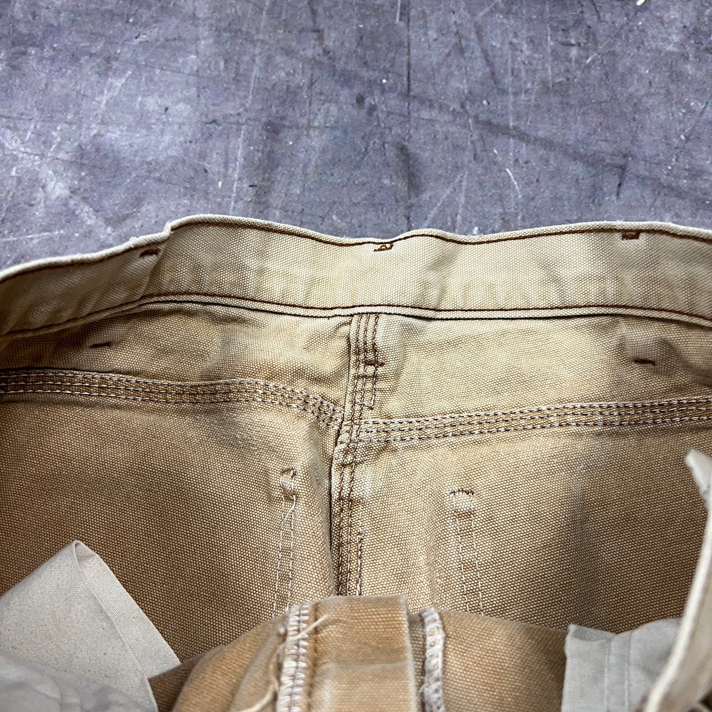 Early 00s Tan Brown Painter Dickies Carpenter Work Shorts 31x11 AY68