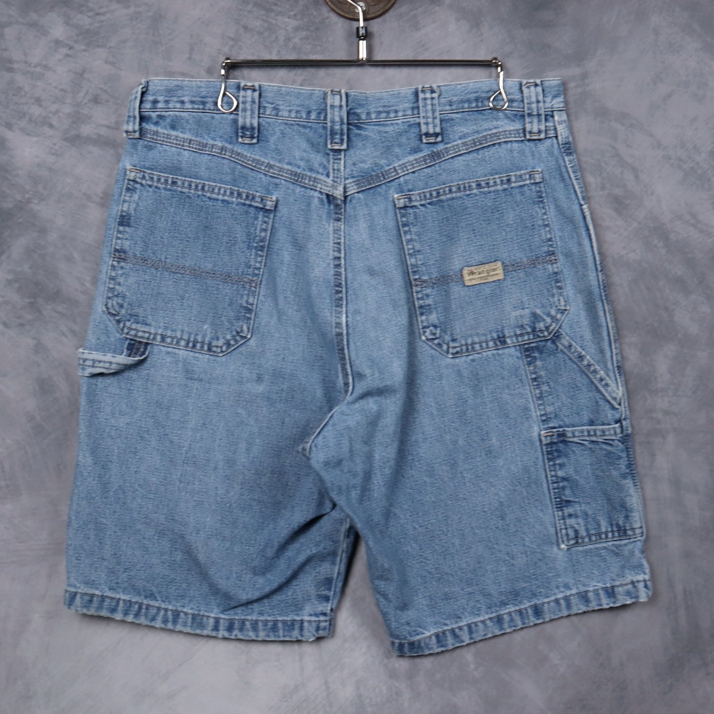 00s Light Wash Denim Wrangler Carpenter Work Shorts 5196
