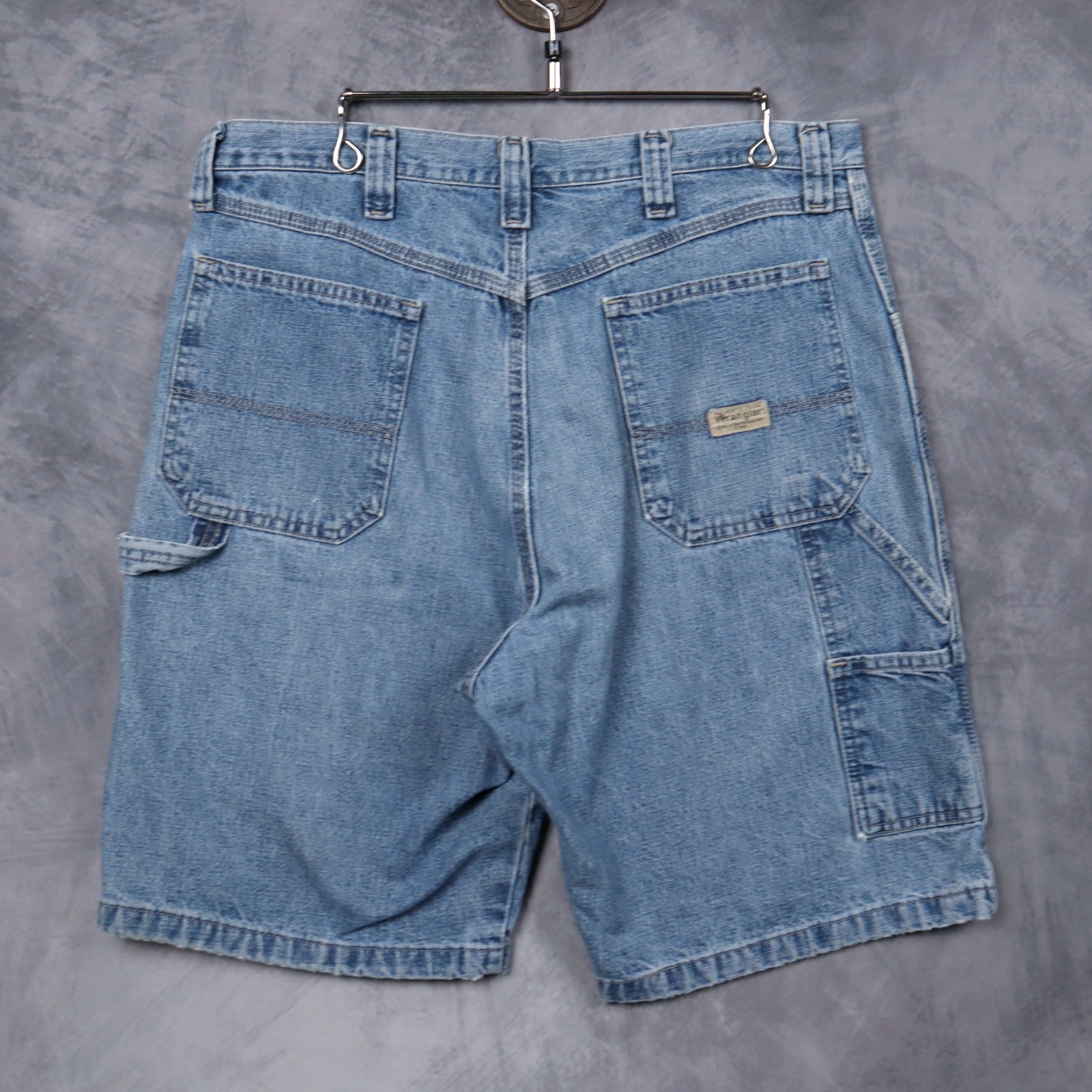 00s Light Wash Denim Wrangler Carpenter Work Shorts 5196